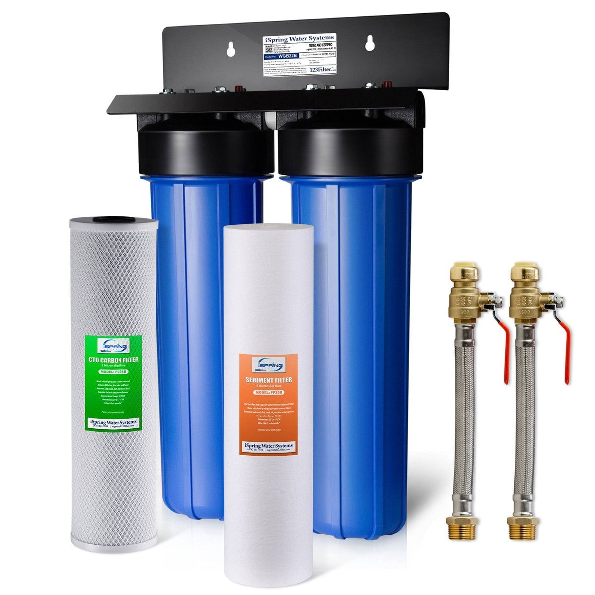 2-Stage Whole House Water Filtration System with Sediment and Carbon Block Filters E170795