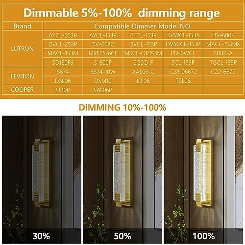 Gold LED Wall Sconce 2 Pack O4741