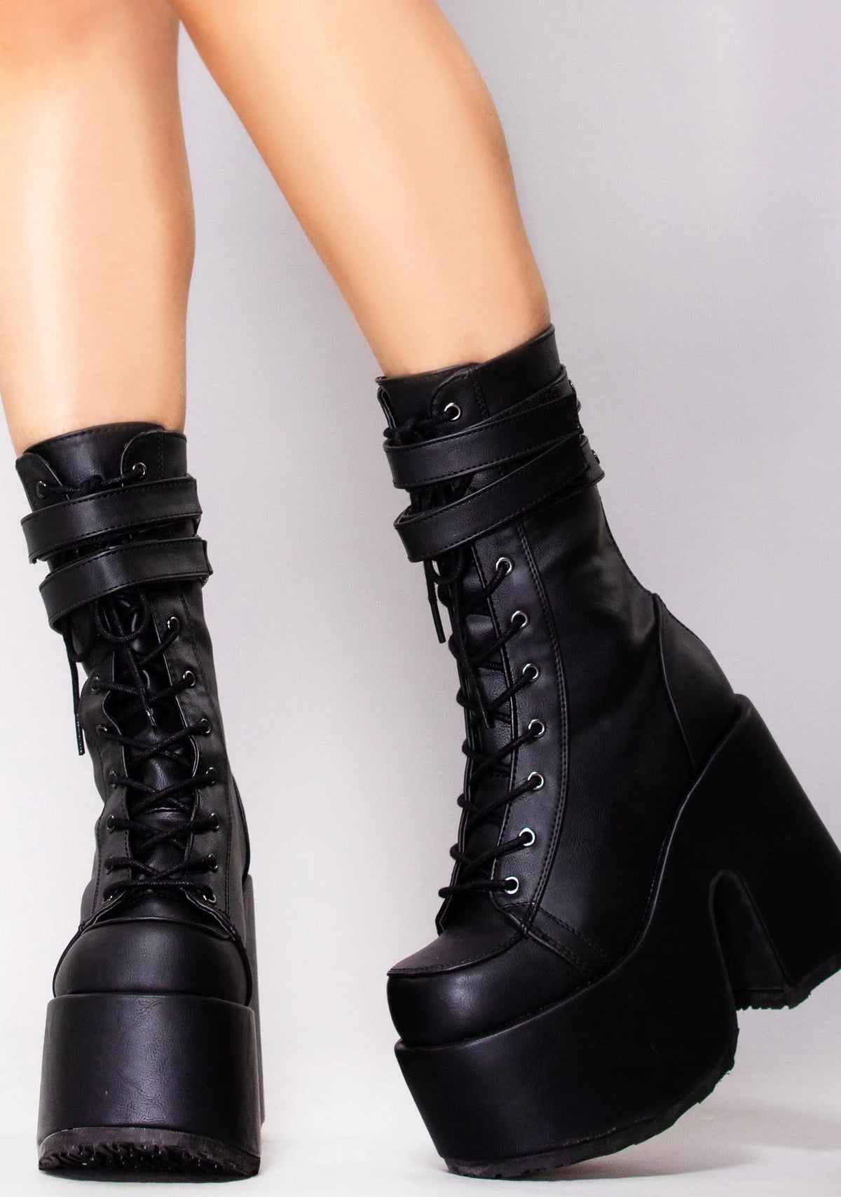 Black Vegan Leather Shoes C394