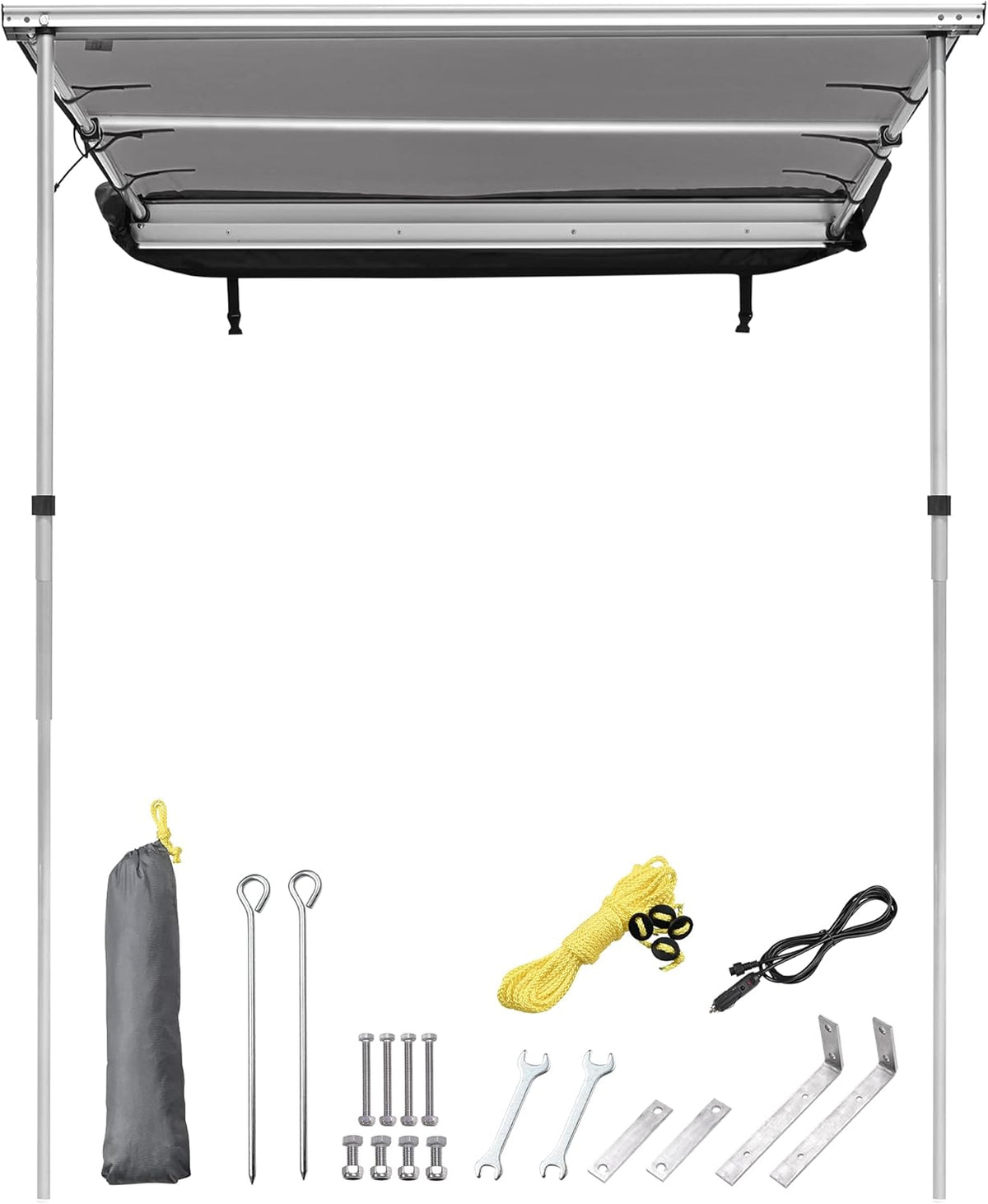Grey Car Side Awning with LED Light B509