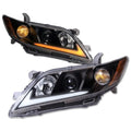 Black Amber Sequential LED Projector Headlights F215