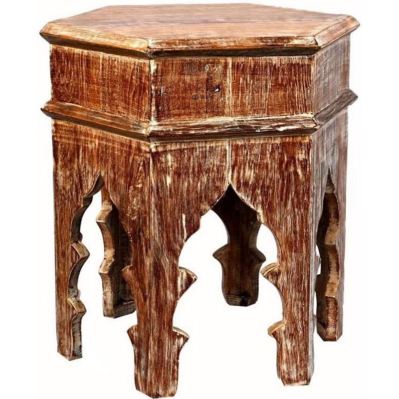 Sandy Brown Moroccan Style Side Table B871