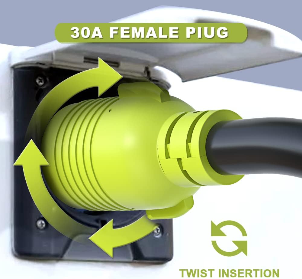 4 Prong 30 Amp Generator Extension Cord, NEMA L14-30P/L14-30R, 10 Gauge SJTW, 50FT P663854