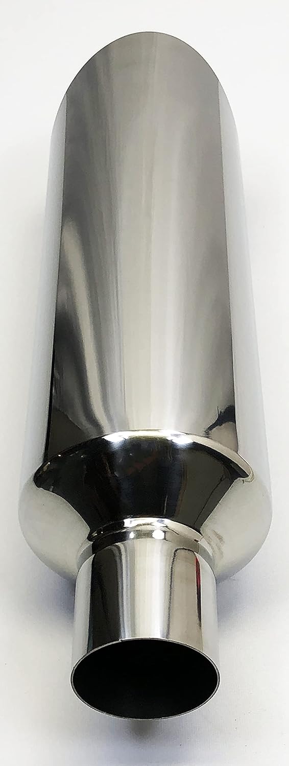 Polished Stainless Slant Exhaust Tip 6.00" X 18.00" Long 2.50" Inlet H8966