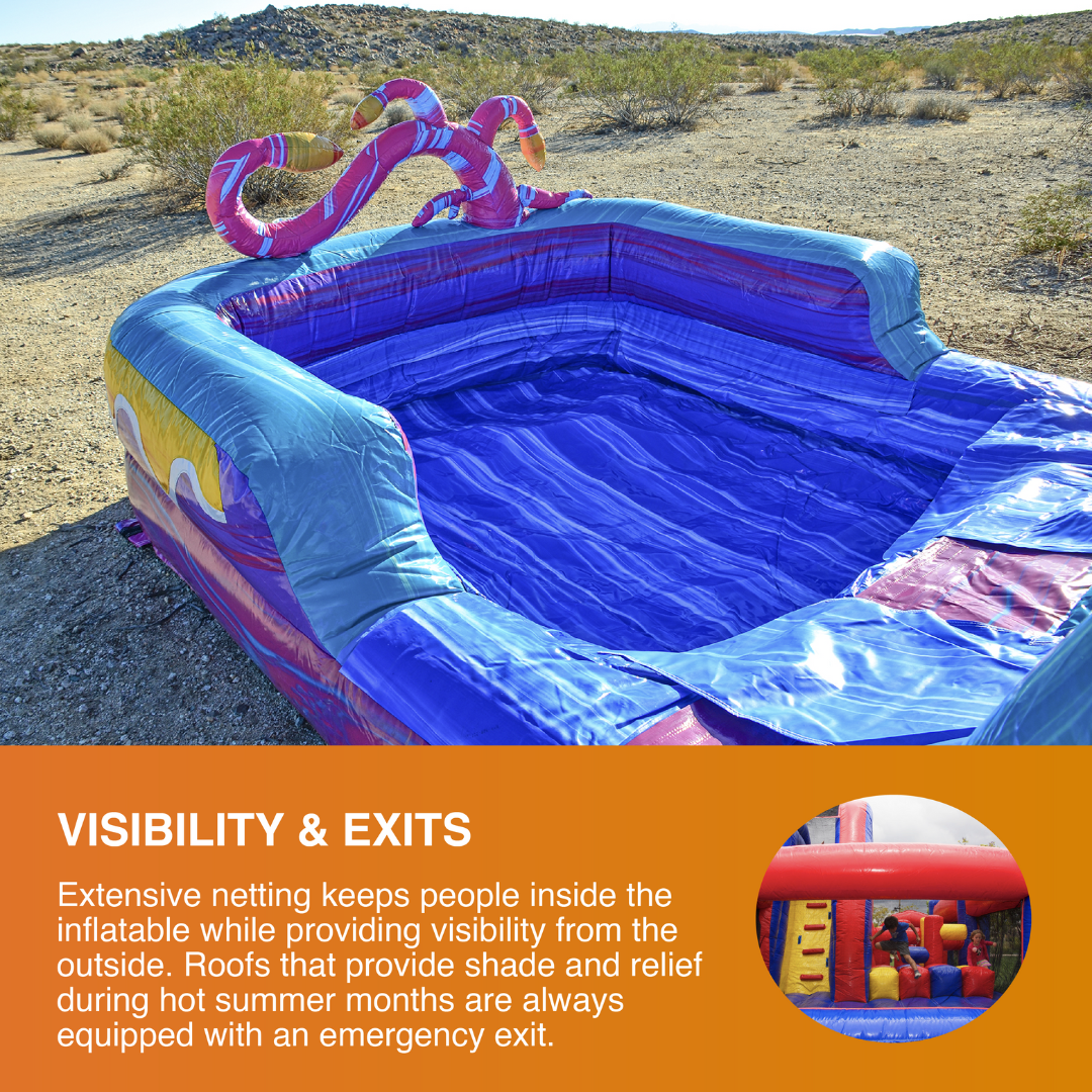 Commercial Grade Bounce House Inflatable with Water Slide and Pool Combo, Dual Lane Slide N78435