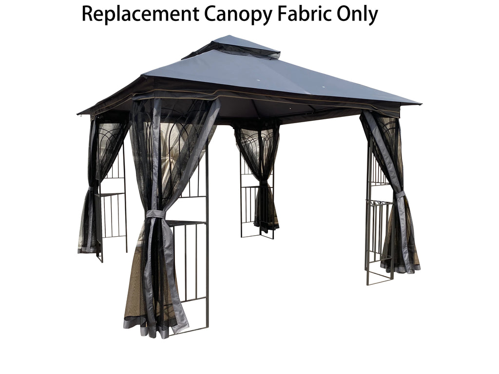 Gray Patio Gazebo Replacement Canopy Top W266194
