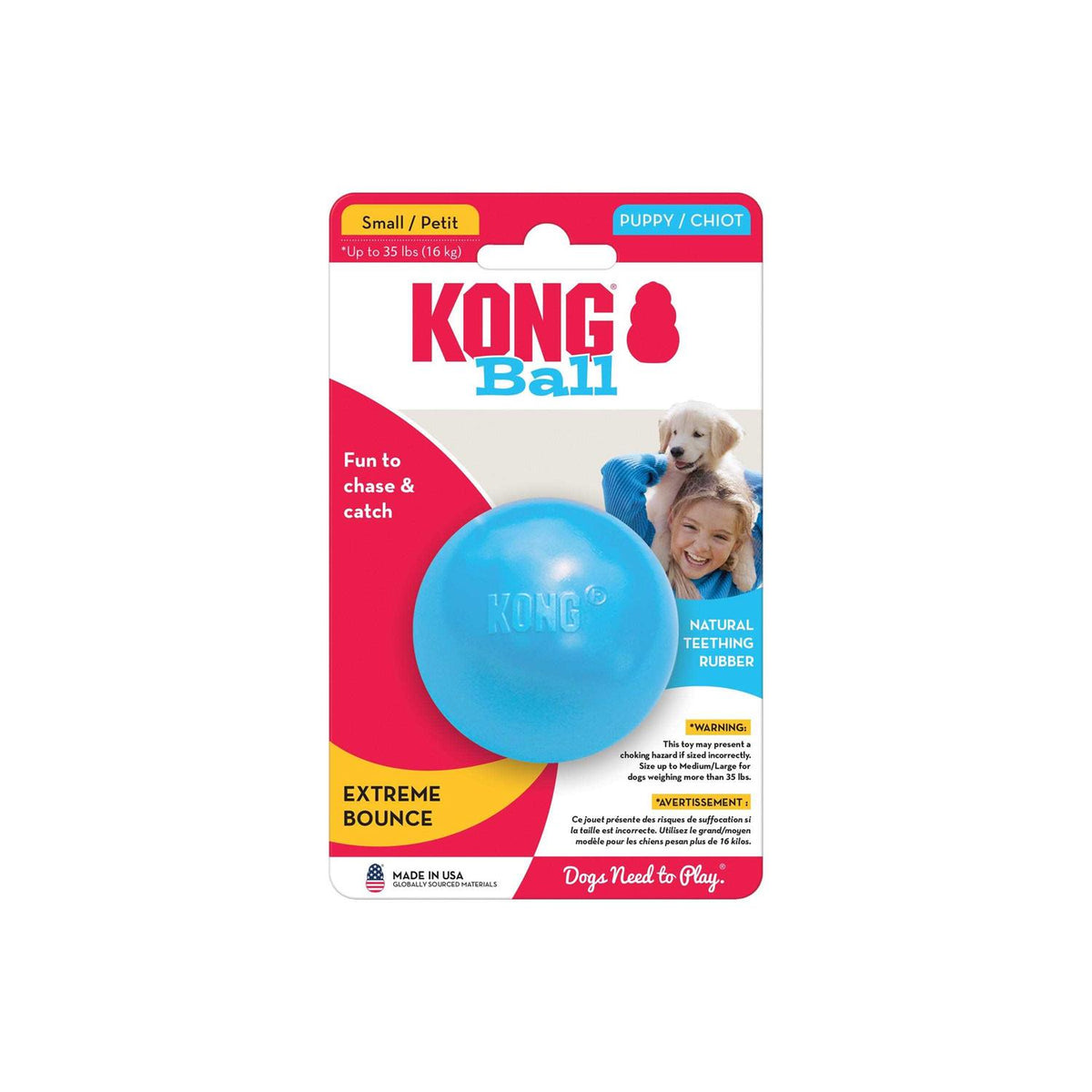 Puppy Ball with Hole Dog Toy W3956