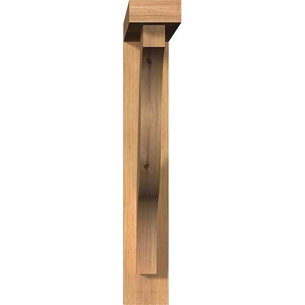 3 1/2x22W x 22x22D x 22x22H Smooth Bracket with Offset Brace, Western Red Cedar S3630