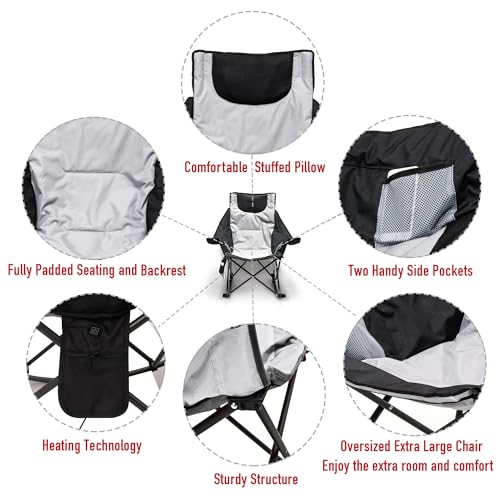 Oversized Heated Rocking Camping Chair D111