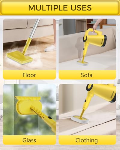 Steam Mop with 7-in-1 Attachments, 13OZ Water Tank, 23ft Power Cord G8288