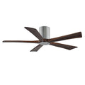52 inch Paddle Ceiling Fan in Polished Chrome 5 Walnut Tone Blade I259017