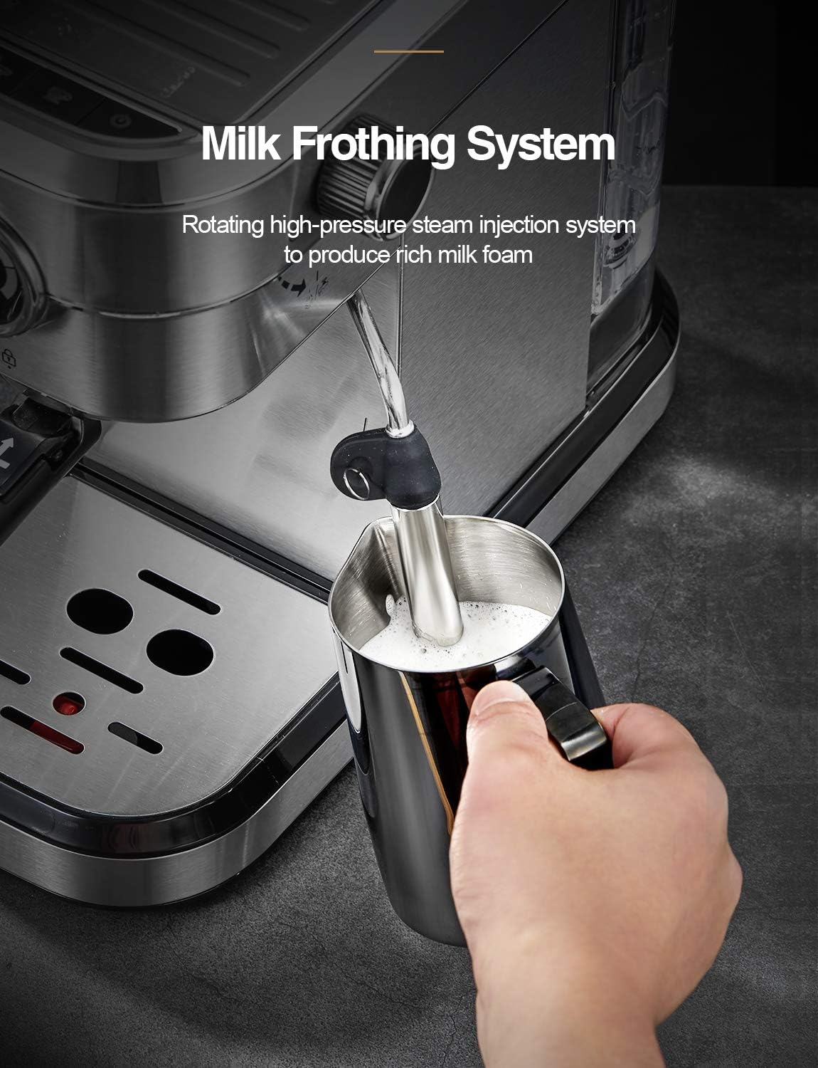 15 Bar Espresso Machine with Milk Frother D153041
