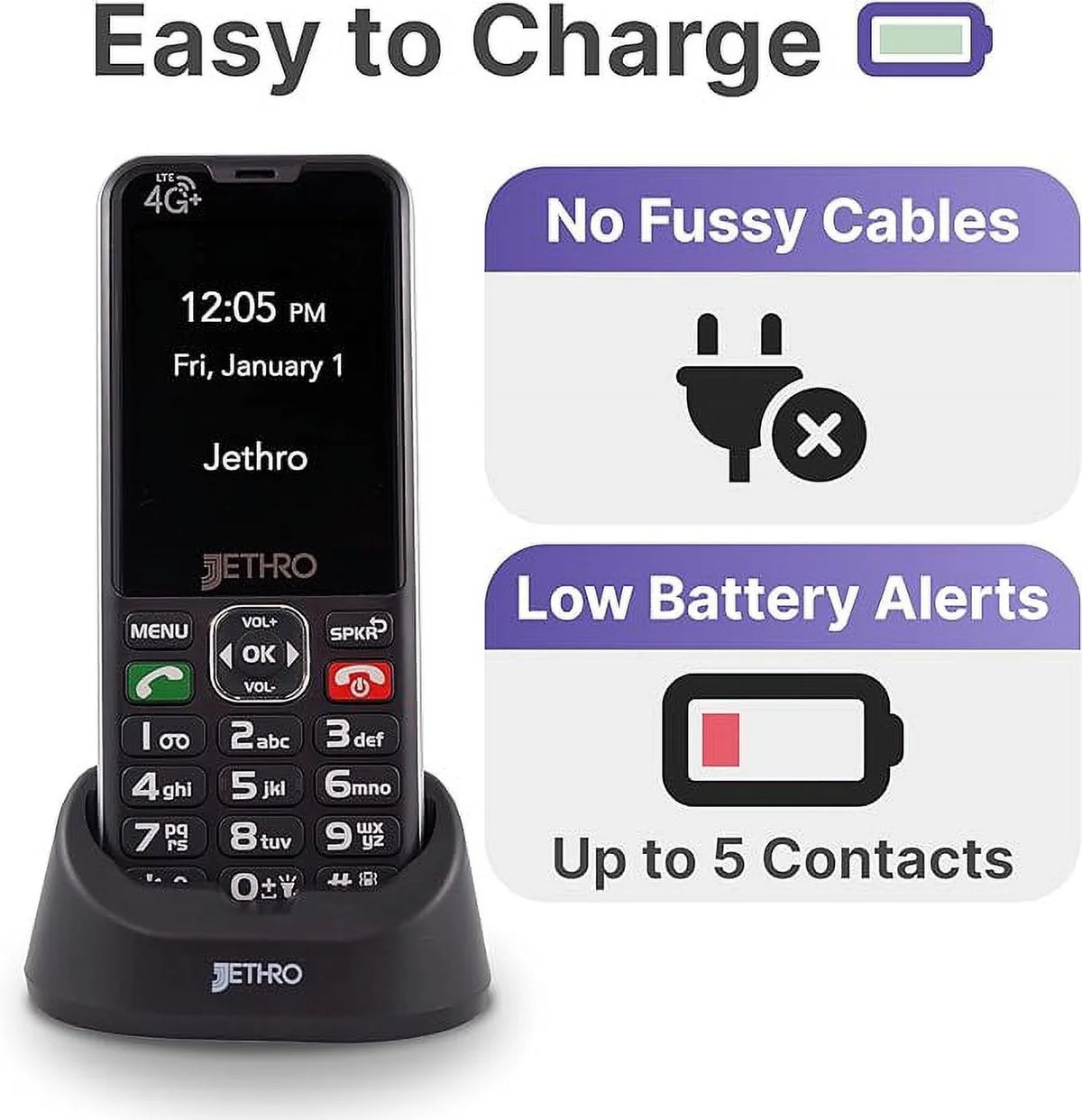 4G LTE Big Button Cell Phone Z9086