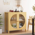Buffet Cabinet with Storage and Glass Doors Y588