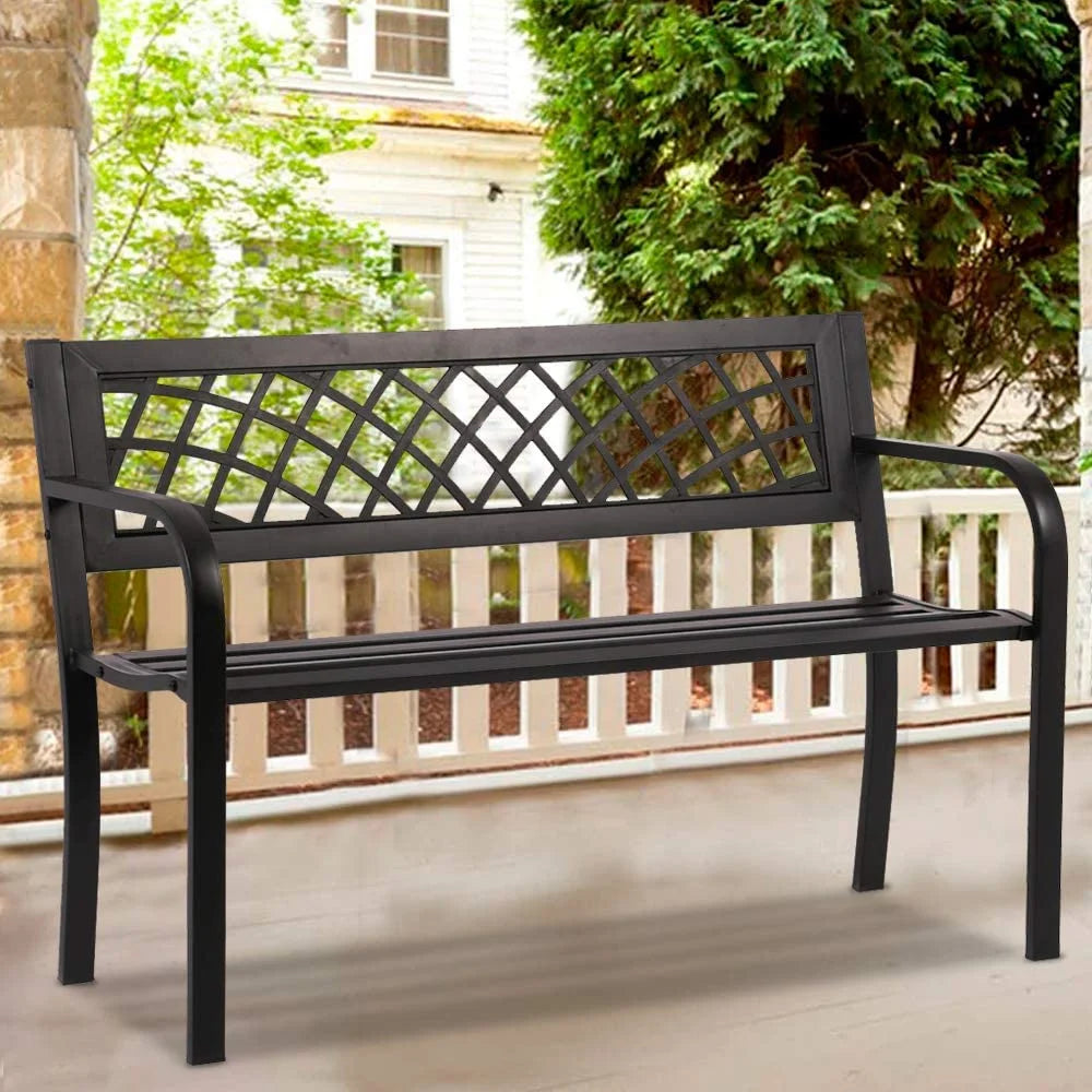 Black Cast Iron Outdoor Bench M928
