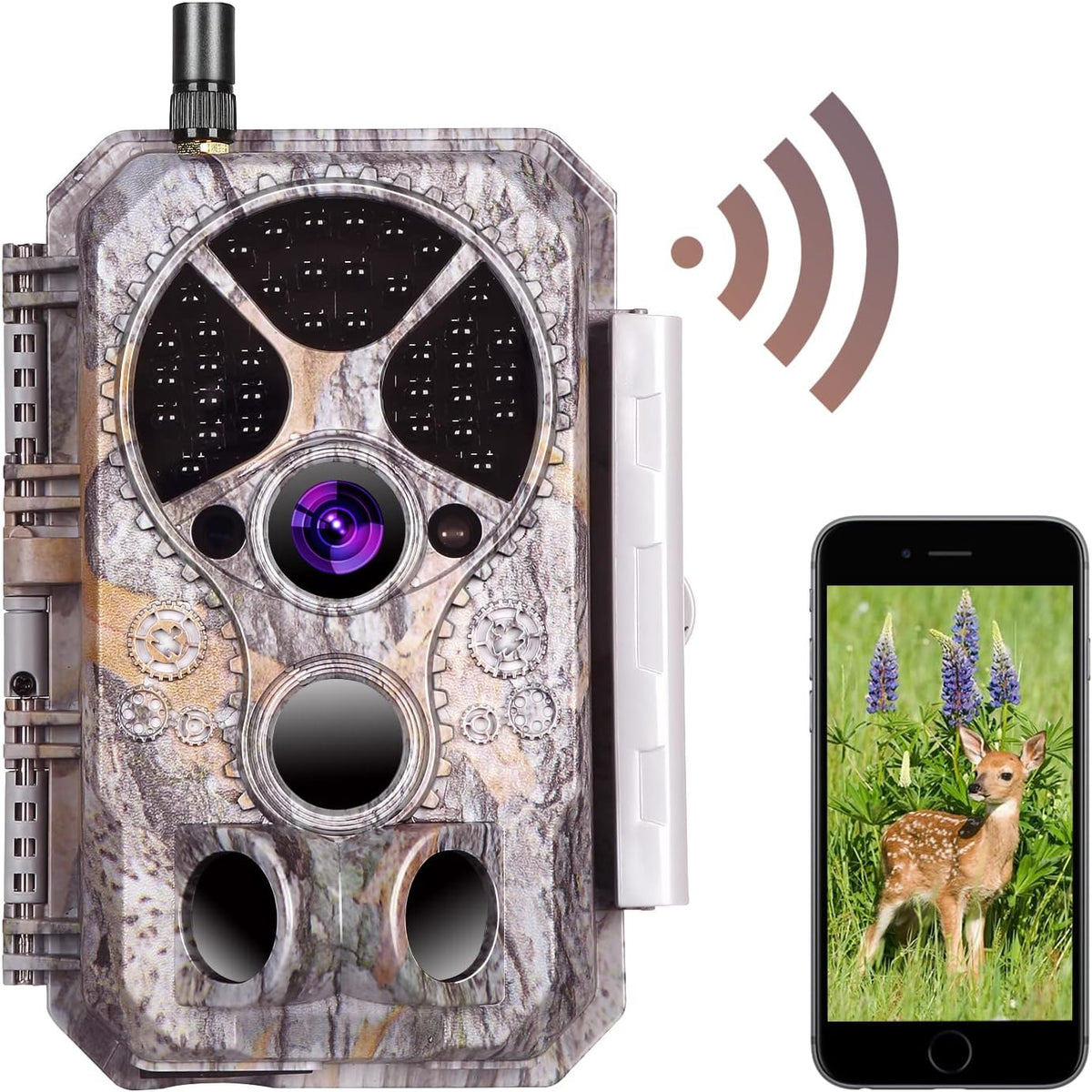 2-Pack Bluetooth WiFi Trail Camera 32MP 1296P Waterproof E911405
