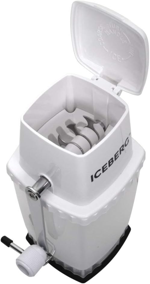 Ice Crusher with Stainless Steel Blades and Suction Base, Manual Hand Crank C128345