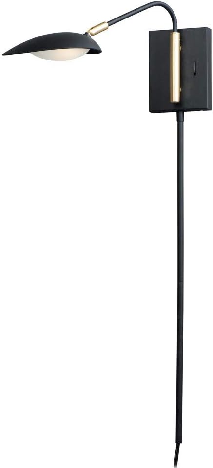 Black Satin Brass 1-Light LED Wall Sconce L274