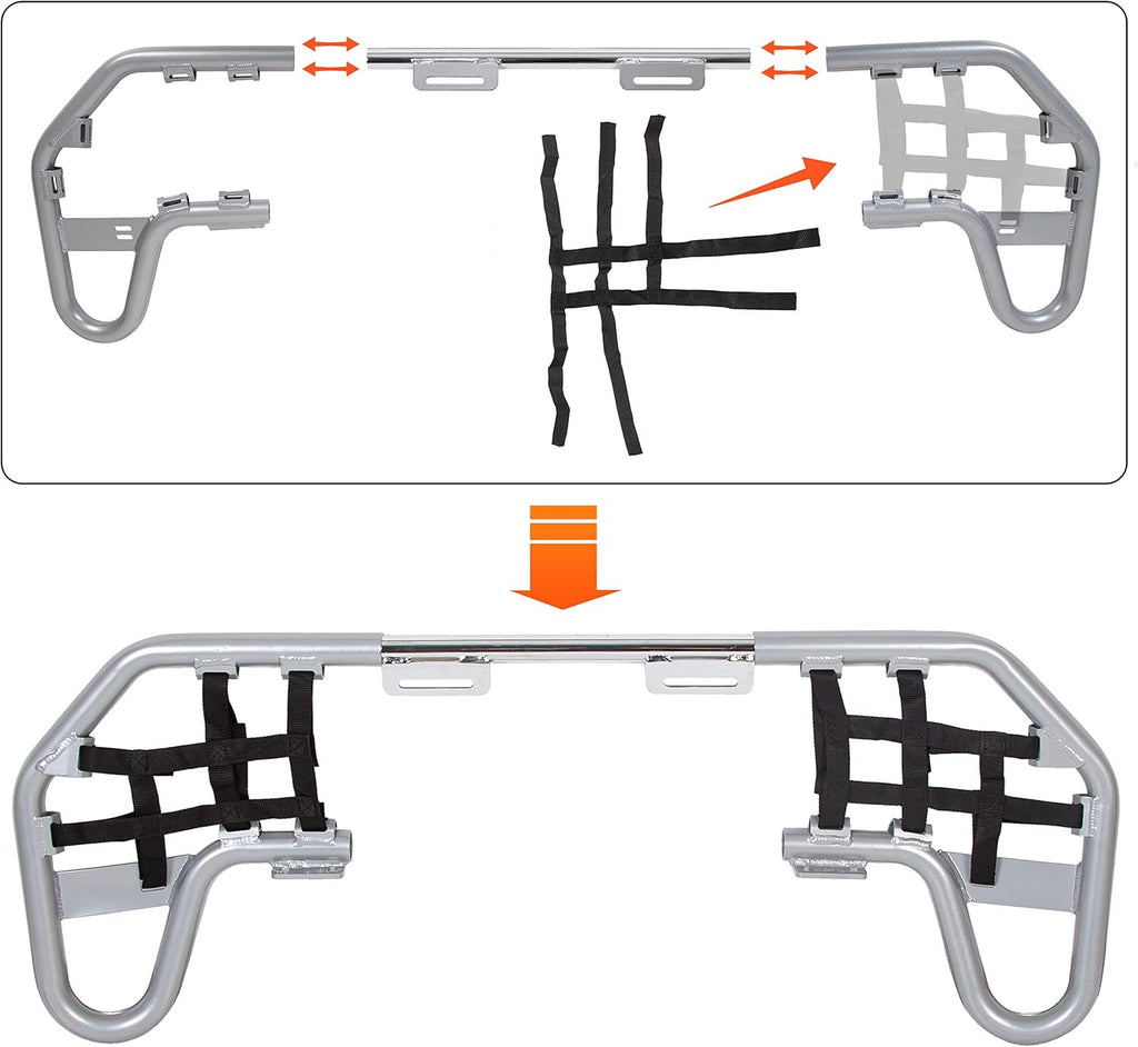 Aluminum Nerf Bars Silver with Black Nets Pack of 2 Z8545
