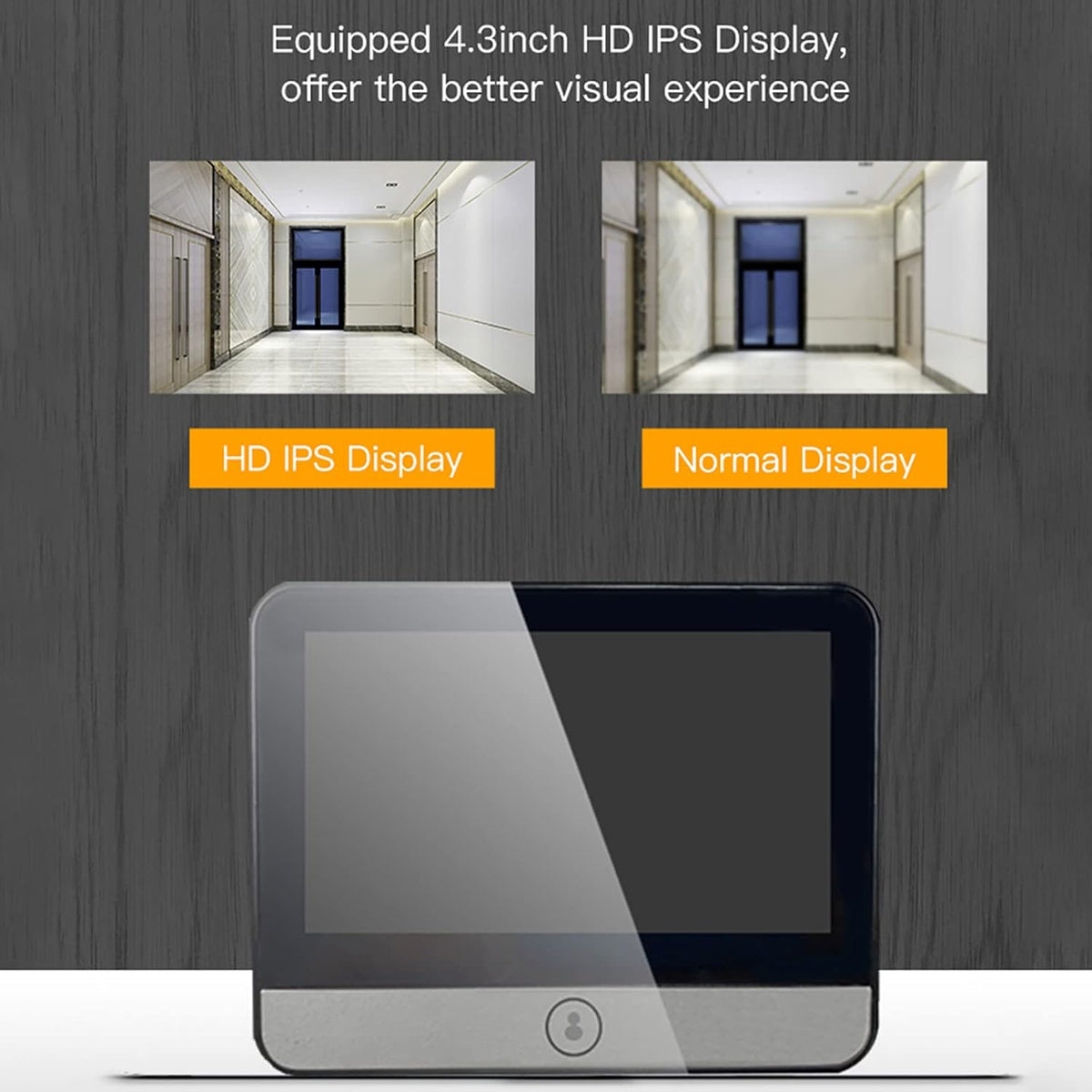 Digital Peephole Door Viewer WiFi Doorbell Camera 1080P Video Intercom 4.3 inch Monitor M384