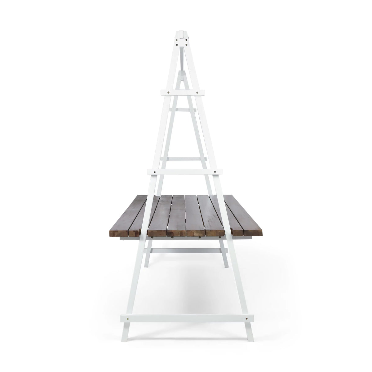 Acacia Wood Dining Table with Iron Plant Hanger H59172