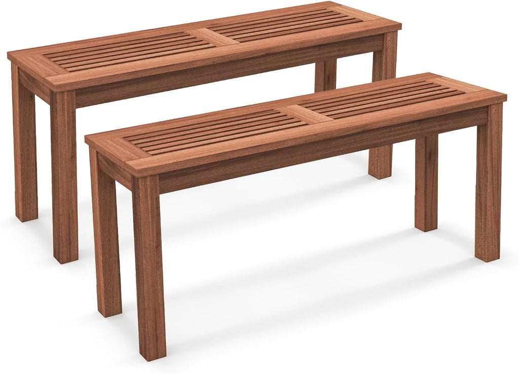 Weather Resistant Solid Wood 2 Seater Outdoor Bench B998006