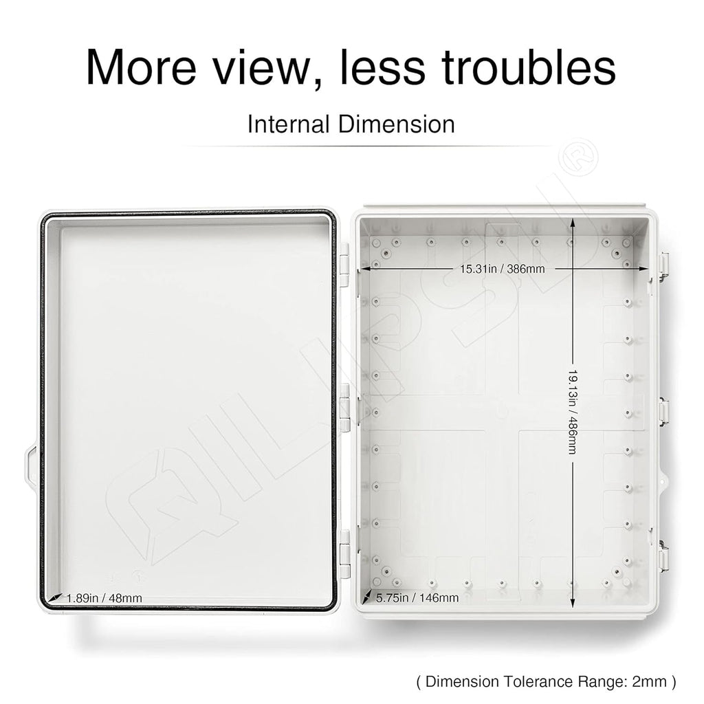 Junction Box with Mounting Plate, IP67 Waterproof ABS Plastic Grey E128135