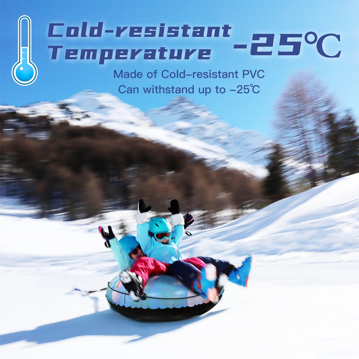Inflatable Ski Ring PVC Snow Tube with Handle T7850