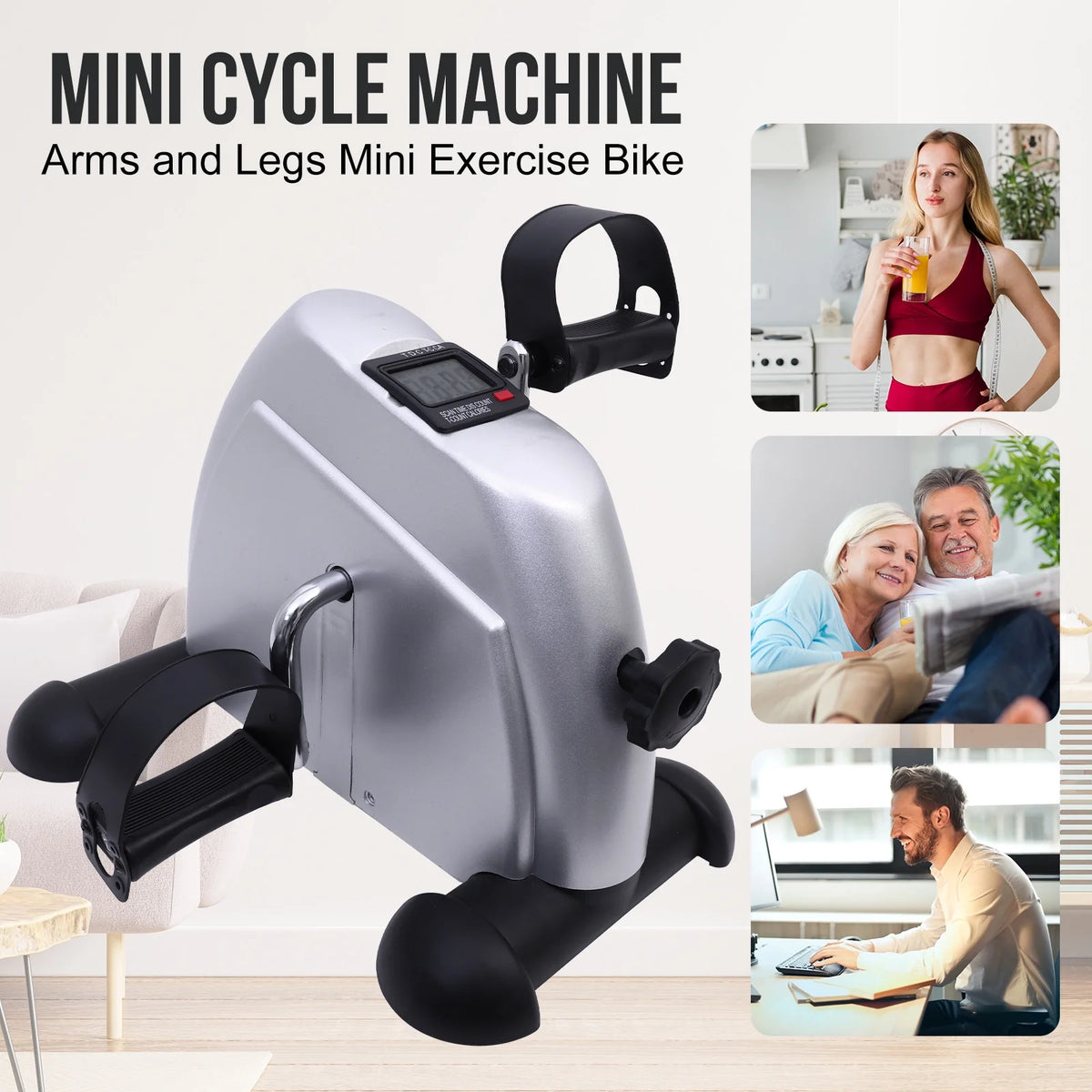 Mini Exercise Bike with LCD Screen D609712