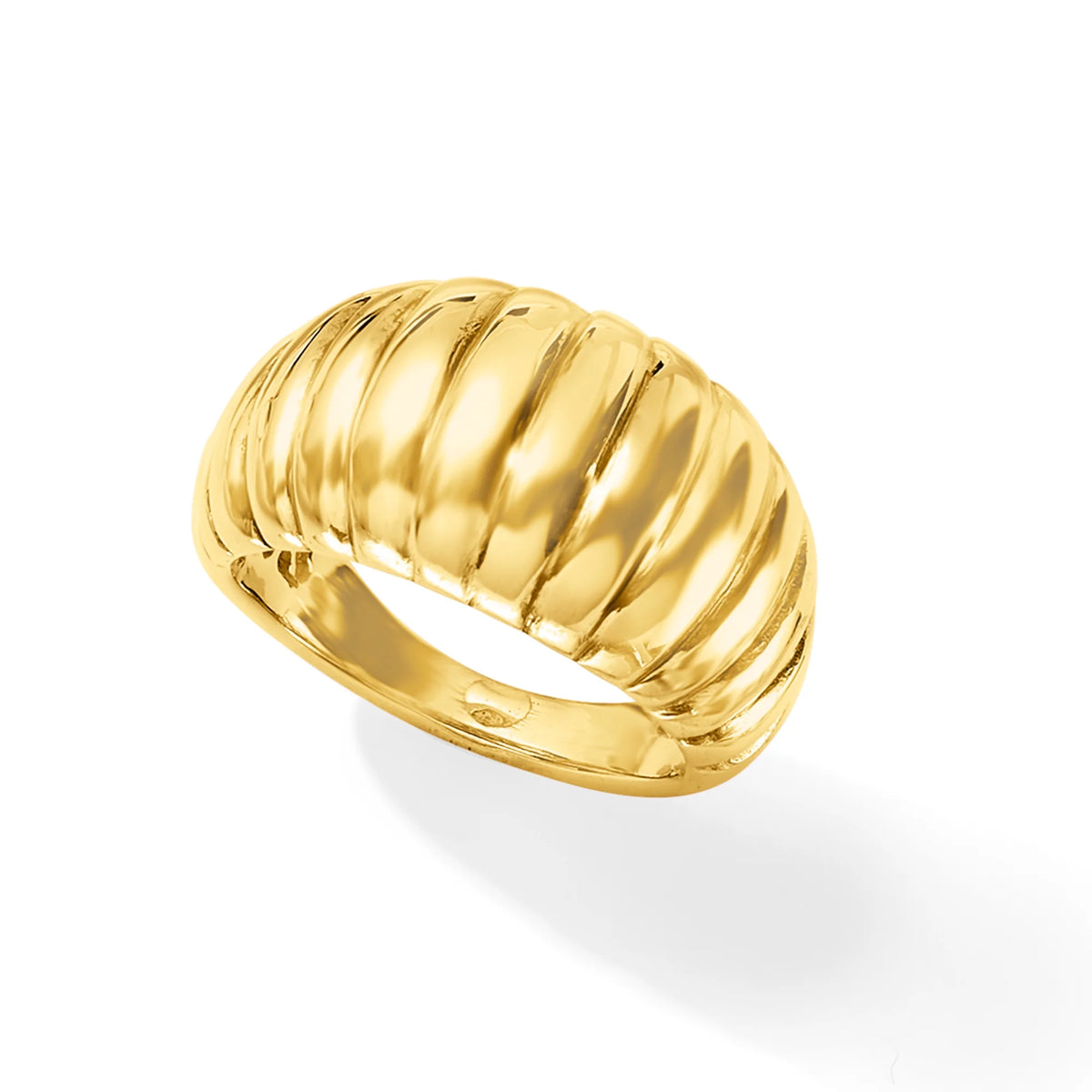 18kt Yellow Gold Electroform Dome Ring S78928