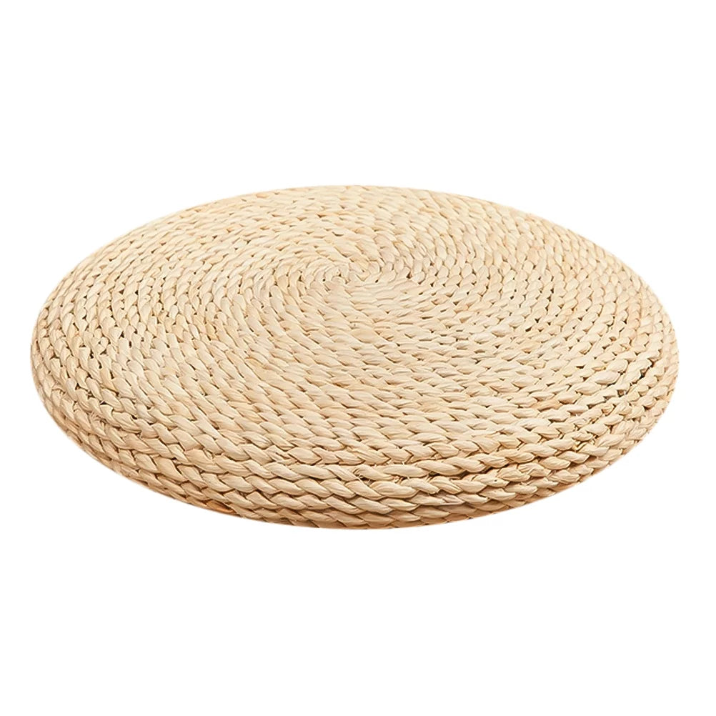 Round Straw Weave Floor Pillow R5173