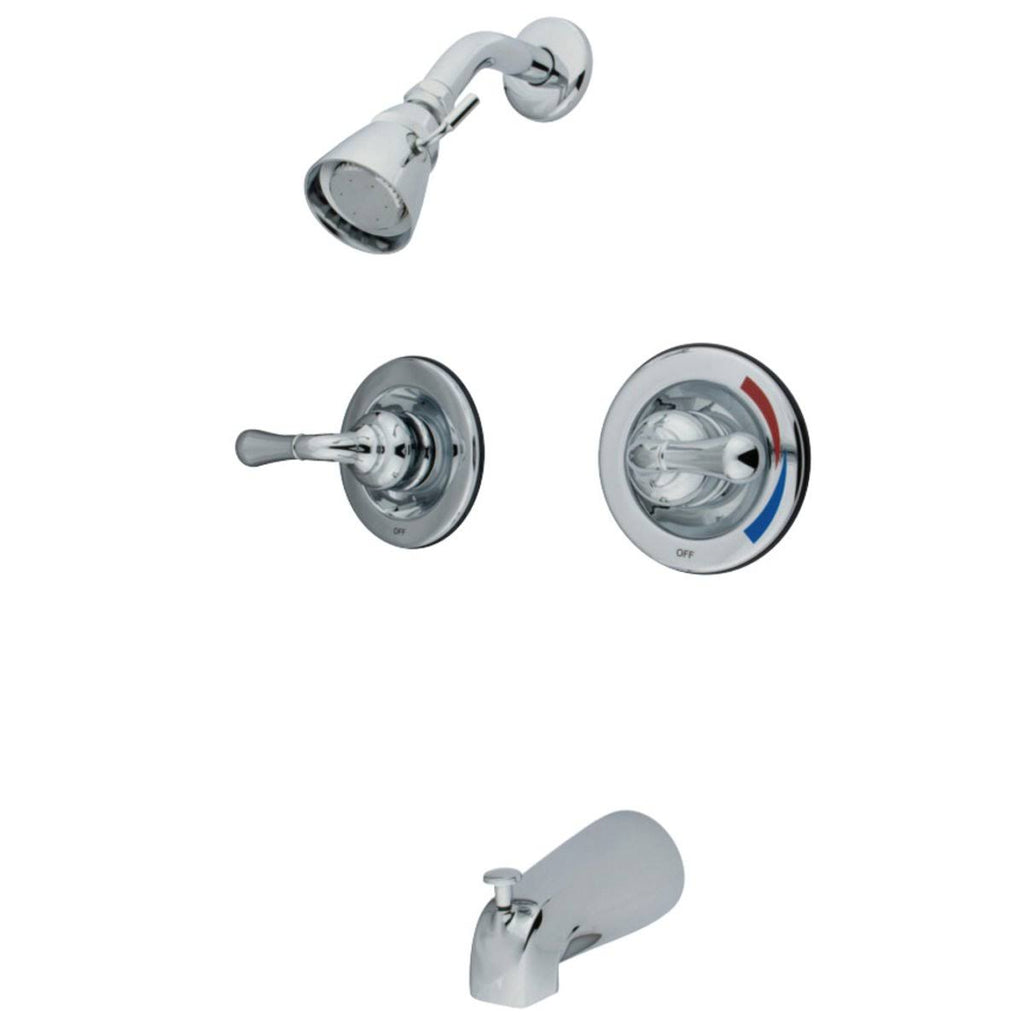 Satin Nickel Two Handle Tub & Shower Faucet R6379
