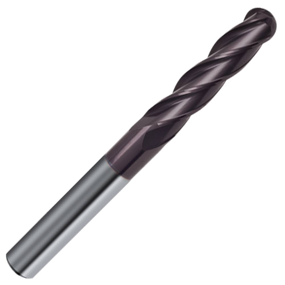 10mm Diam 4 Flute Solid Carbide Ball End Mill U72259