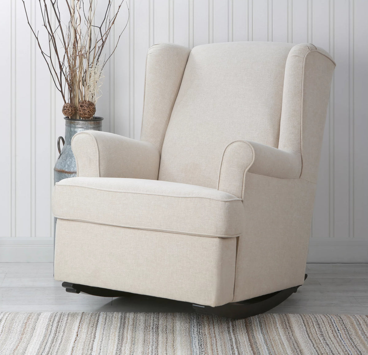Upholstered Wingback Rocking Chair B9219