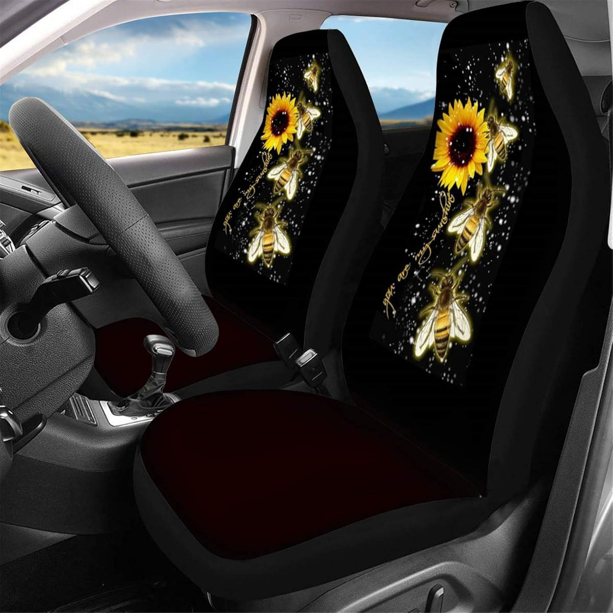 Leopard Print Car Seat Covers, Pack of 2 J166