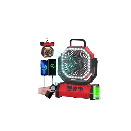 Battery Operated Portable Oscillating Fan with LED Lantern Light 20000mAh Rechargeable E690