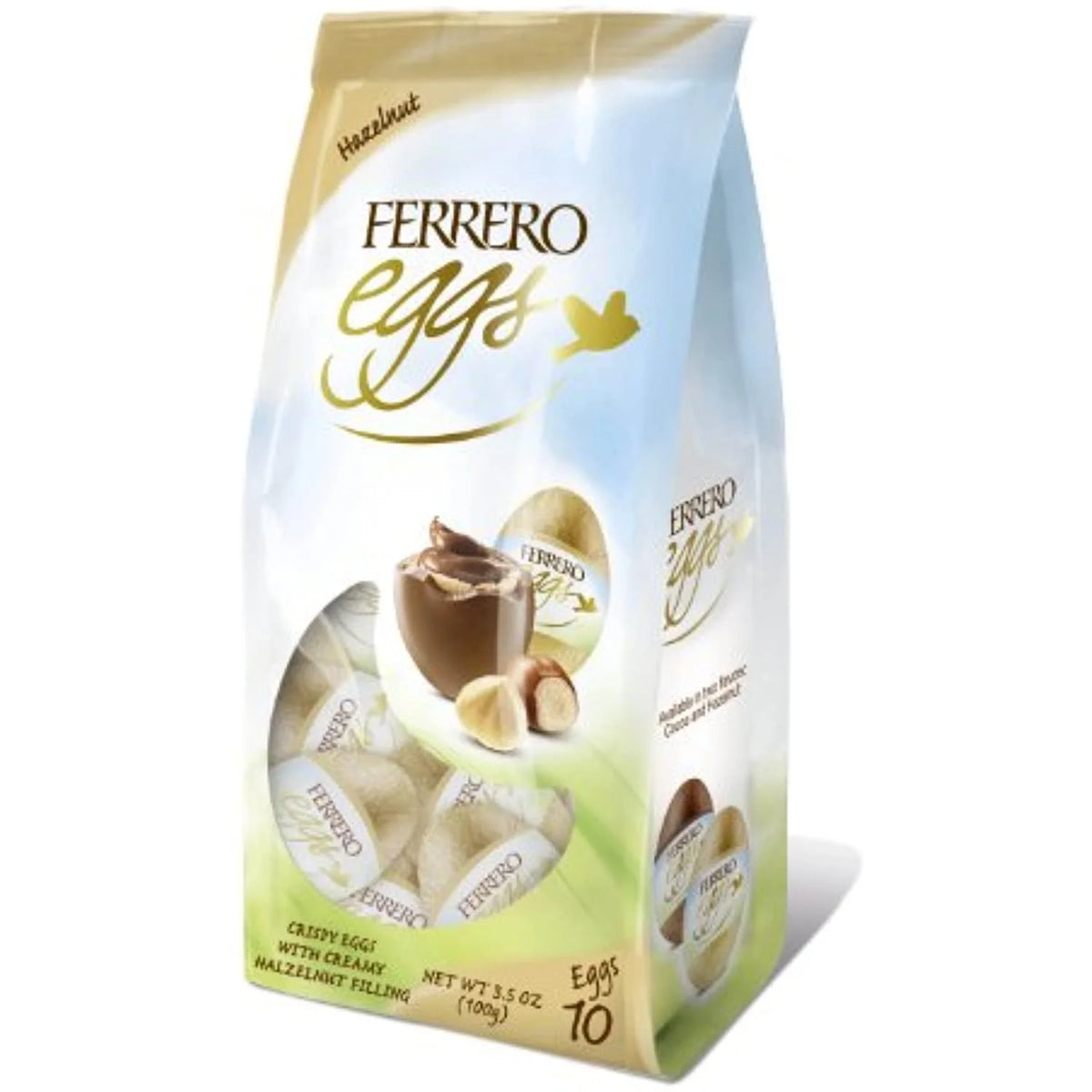 Hazelnut Milk Chocolate Eggs, 10 Count, Pack Of 5 Bags, 3.5 Oz Q22809