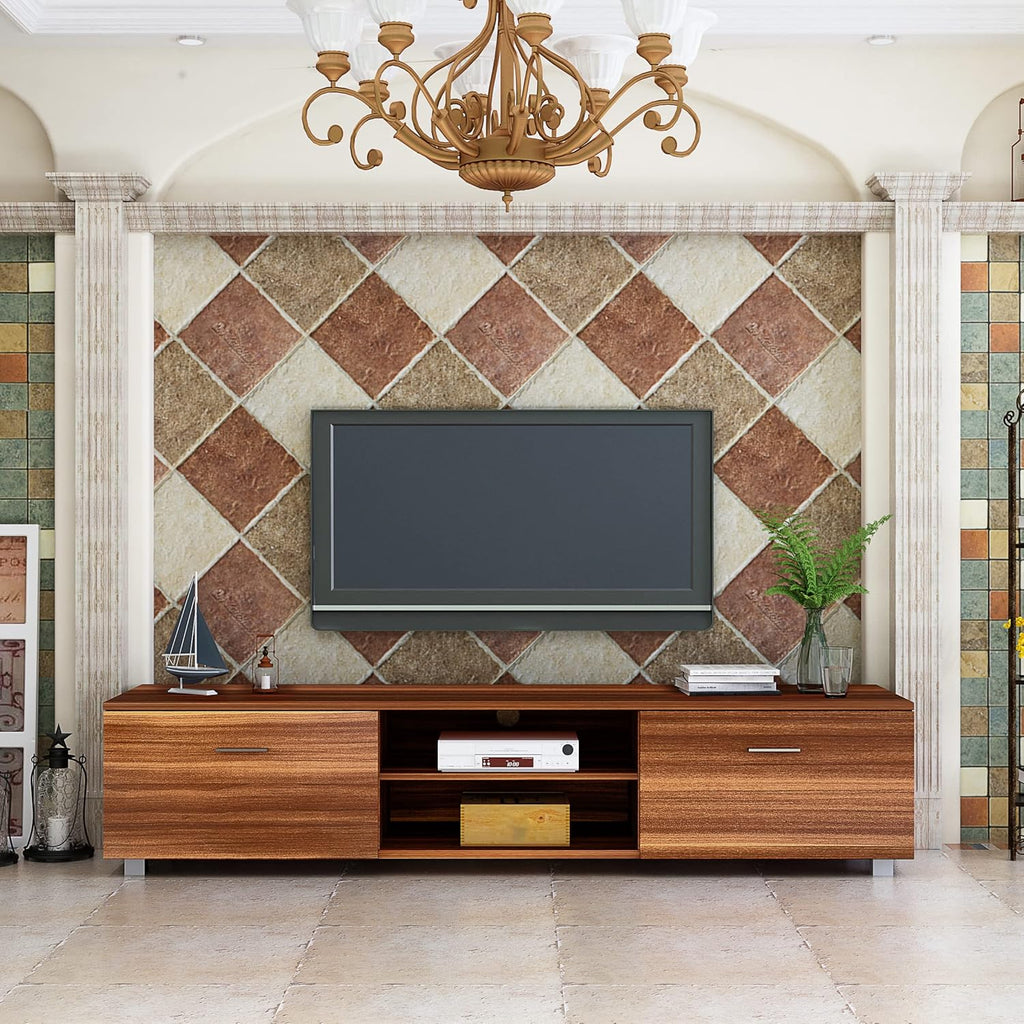 Modern Farmhouse Sliding Barn Door TV Stand up to 60 Inches T5722