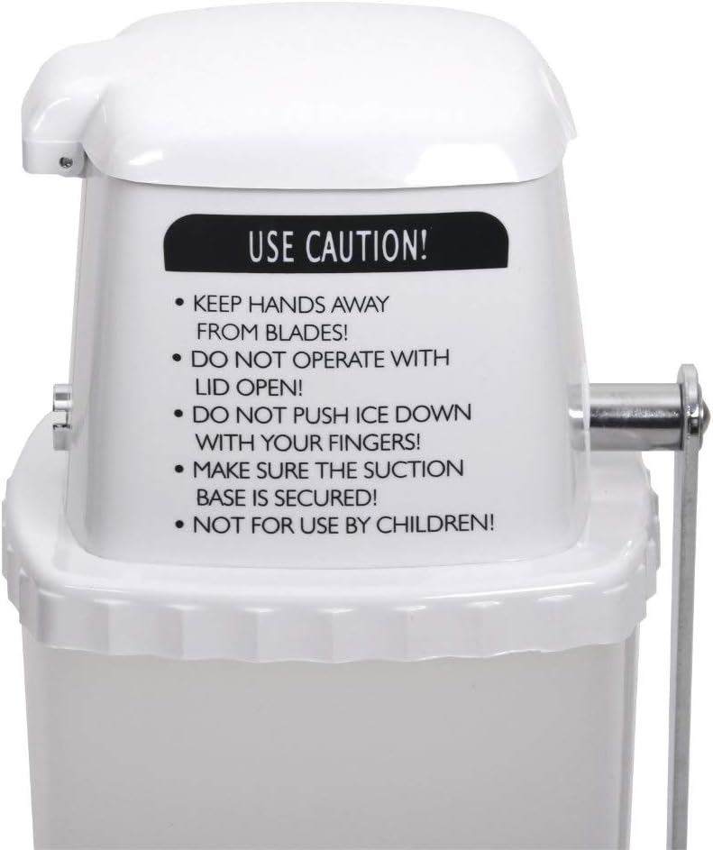 Ice Crusher with Stainless Steel Blades and Suction Base, Manual Hand Crank C128345