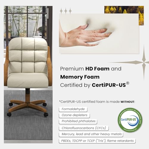 2 Set of Caster Swivel Tilt Dinning Chairs with Metal Frame U99512