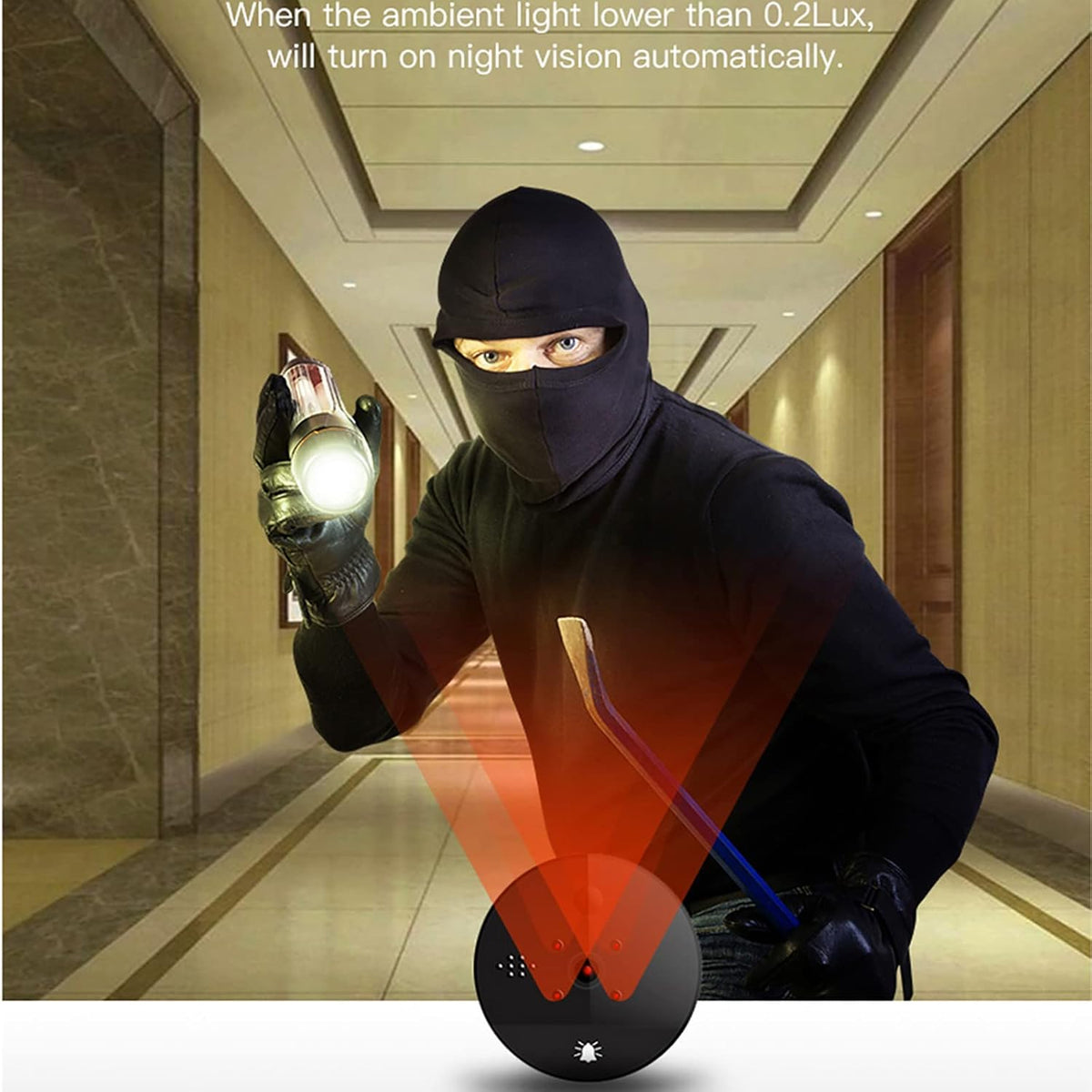 Digital Peephole Door Viewer WiFi Doorbell Camera 1080P Video Intercom 4.3 inch Monitor M384