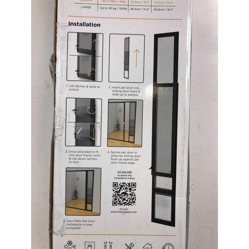 Black Patio Dog & Cat Door E597
