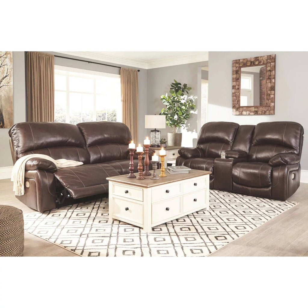 Gray Leather Power Reclining Sofa Z2581