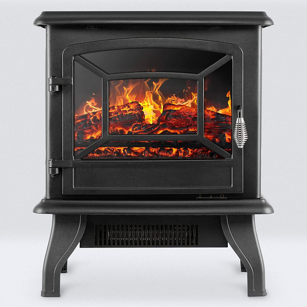 17 Inch 1400W Portable Electric Fireplace Heater with 3D Flame Effect A429461