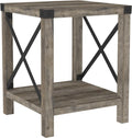 18 Inch Grey Wash Side Table X594