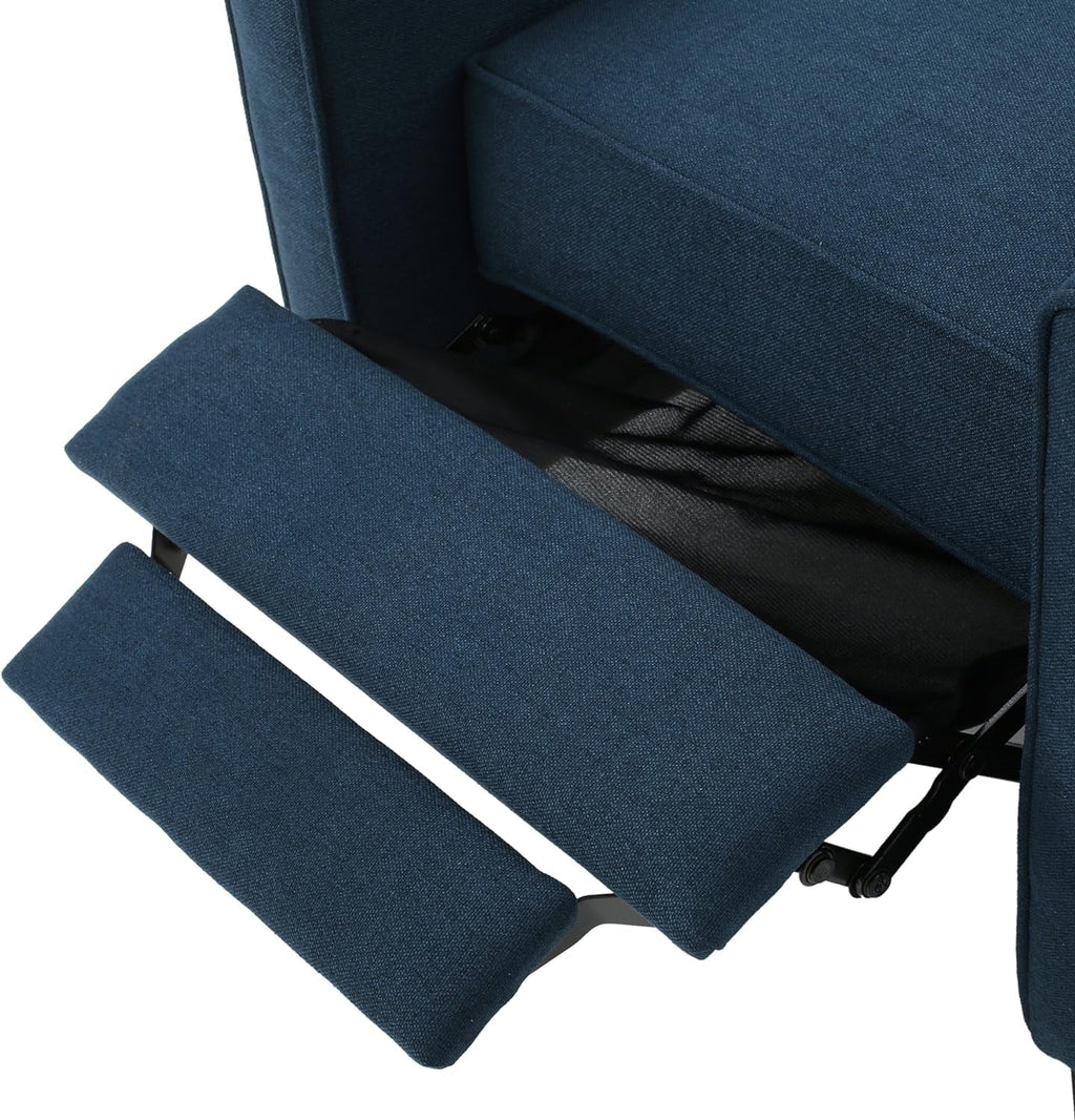 Dark Blue Fabric Recliner Club Chair S911140