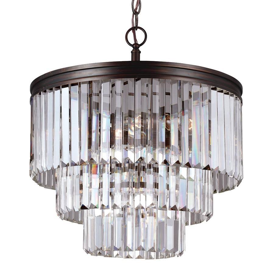 Antique Brushed Nickel Four-Light LED Chandelier E188