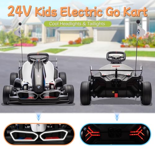 White 36V Electric Go Kart H4700