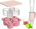 4 Pcs Silicone Ice Cube Tray with Lid N182