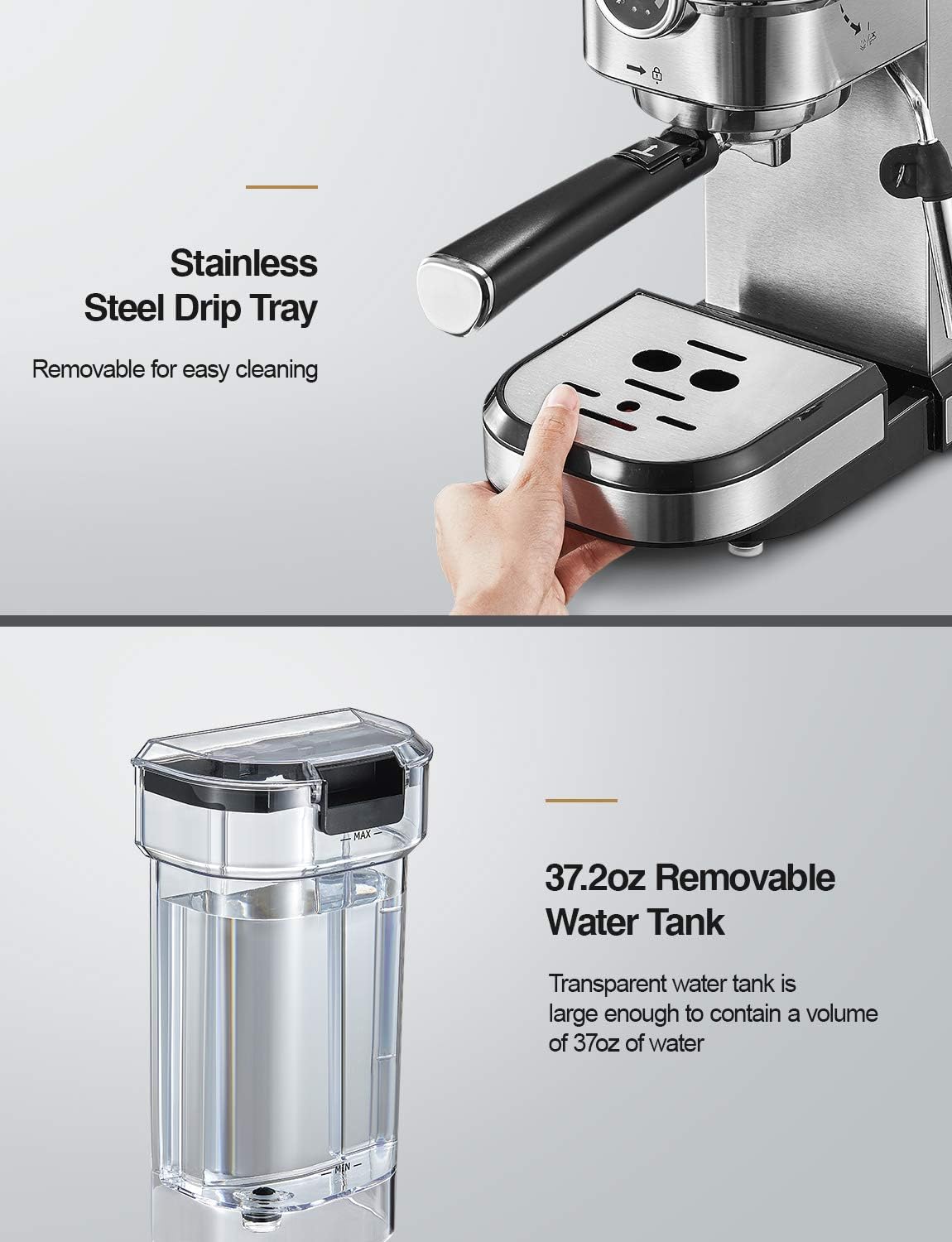 15 Bar Espresso Machine with Milk Frother D153041
